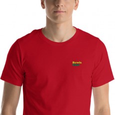 Short-Sleeve Unisex Jersey T-Shirt with Embroidered BowlsChat Name